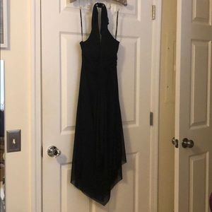 Alyn Paige Halter black mesh dress sz S